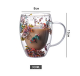 Caneca de Vidro de Parede Dupla Outono – 300ml