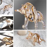 Escultura de Touro em Cristal Aureus
