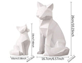 Escultura de Raposa Geométrica Lumi