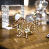 Escultura de Touro em Cristal Aureus