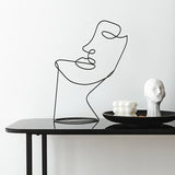 Escultura de Rosto Abstrato em Arte Linear Miro
