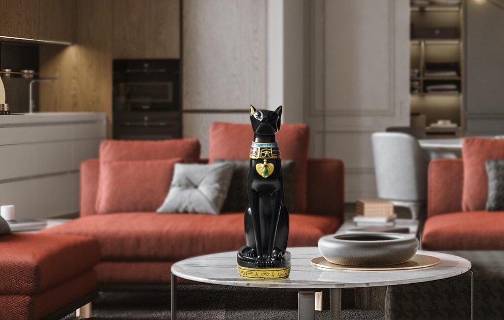Escultura de Gato do Antigo Egito Bastet