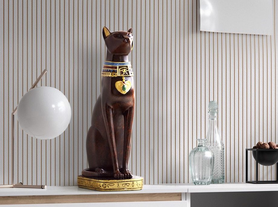 Escultura de Gato do Antigo Egito Bastet