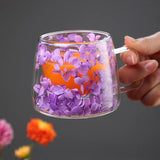 Caneca de Vidro de Parede Dupla Botânica – 200ml