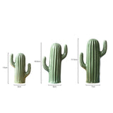 Escultura de Cato em Cerâmica Verde Saguaro