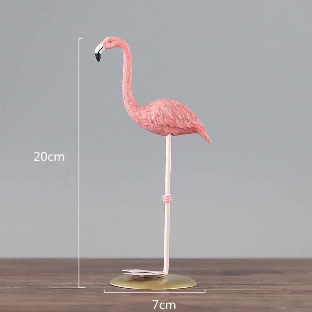 Escultura de Flamingo Rosa Fleur