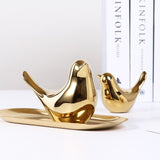 Estatueta de Pássaro Dourado Aurelia