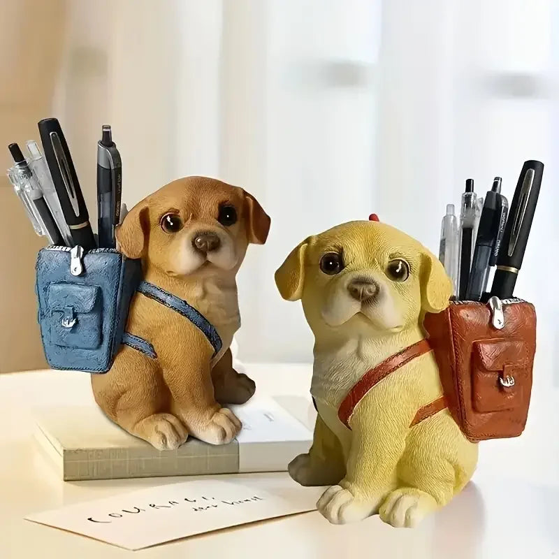 Adorável Porta-Canetas Cachorrinho