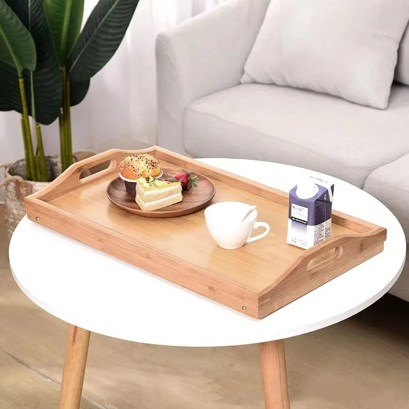 Mesa Dobrável Versátil em Bambu