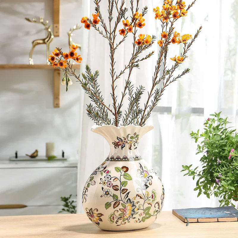Elegante Jarra Floral em Cerâmica