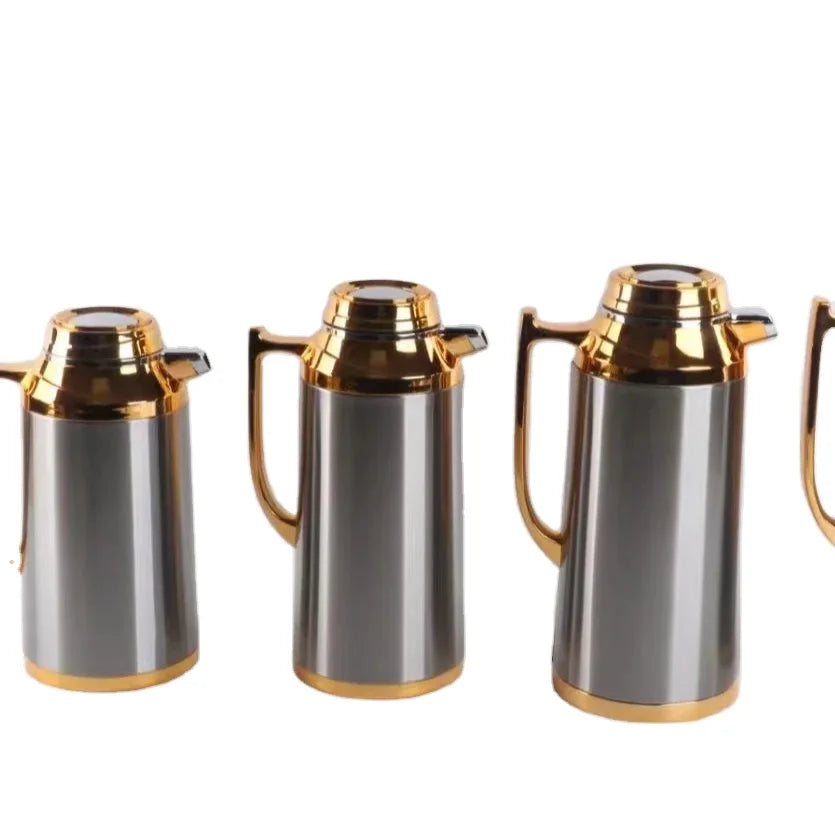 Elegante Termo de Vácuo Dourado