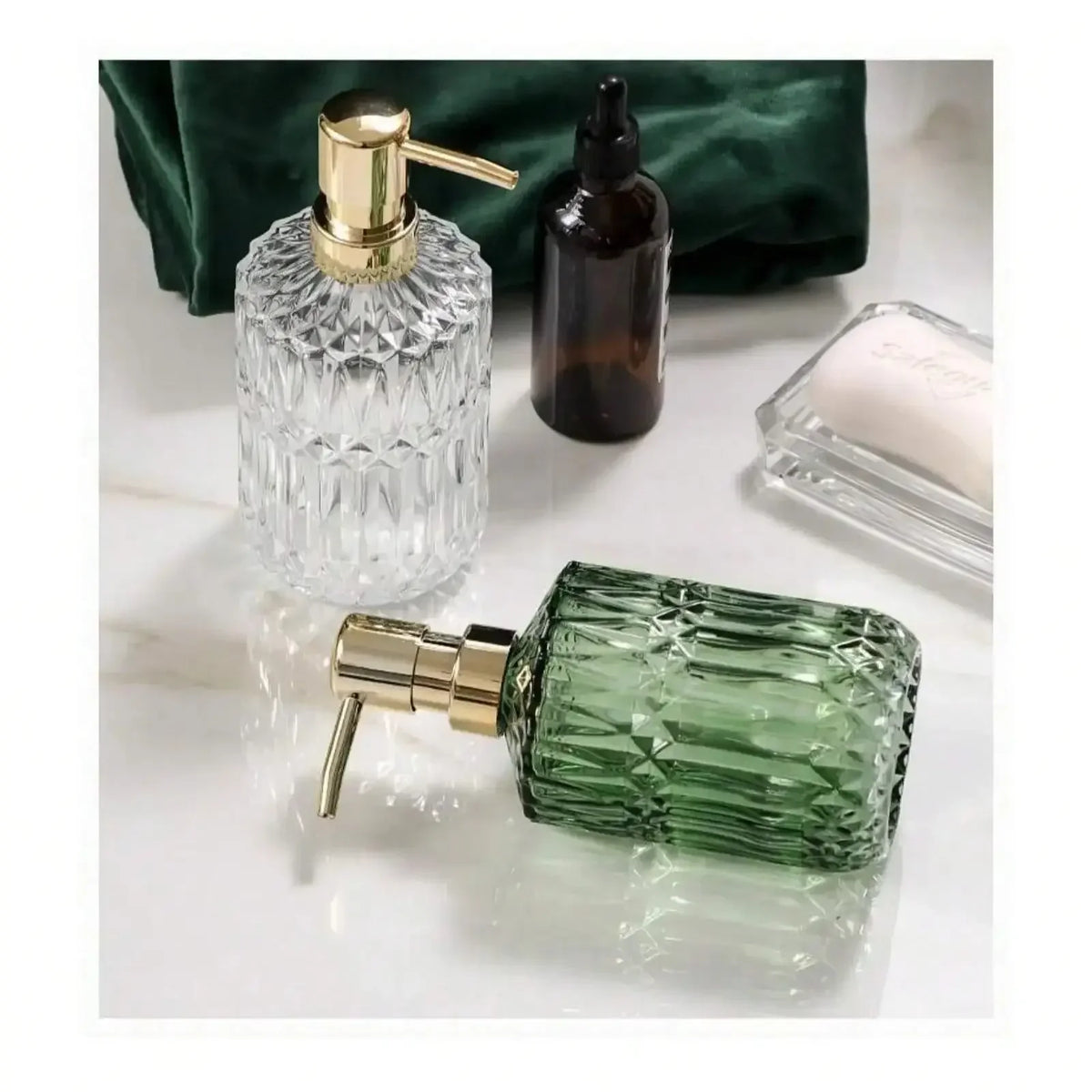 Elegante Doseador de Sabonete em Vidro 400ml