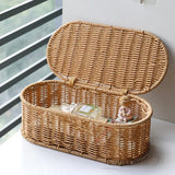 Cesto de Arrumação Boho em Rattan