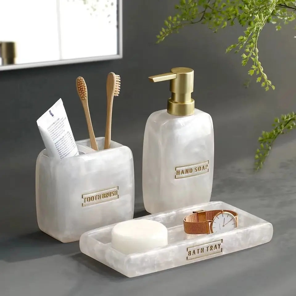 Elegante Conjunto de Doseadores de Casa de Banho