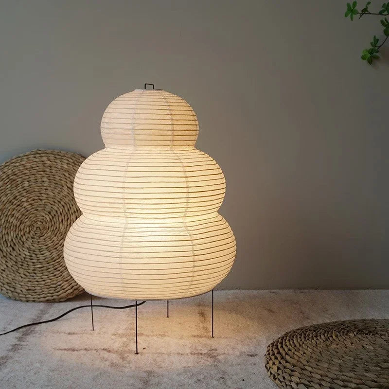 Candeeiro LED Wabi-Sabi em Papel de Arroz