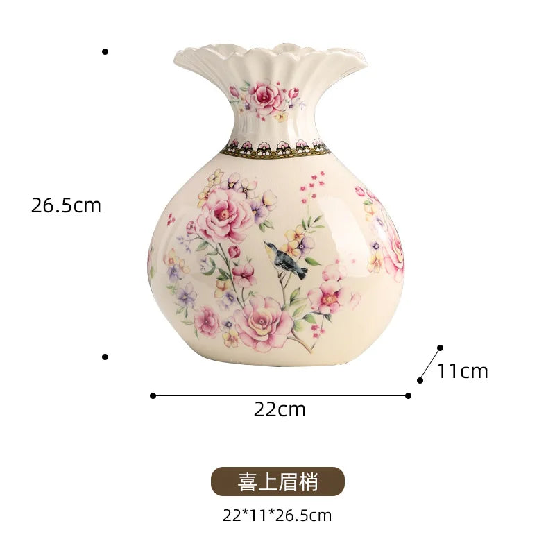 Elegante Jarra Floral em Cerâmica