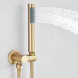 Elegante Conjunto de Duche em Dourado Escovado