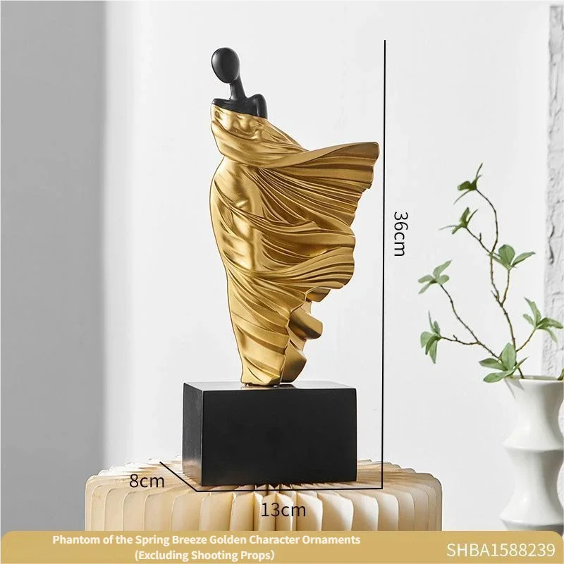 Elegante Escultura Feminina Abstrata