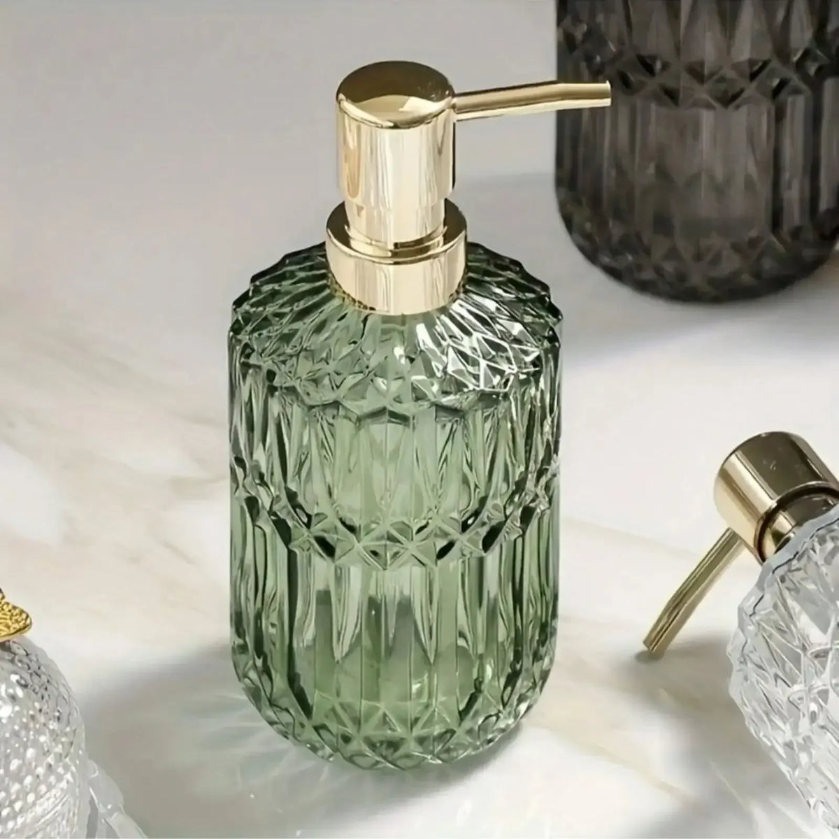 Elegante Doseador de Sabonete em Vidro 400ml