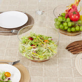 Taça Nórdica em Vidro para Fruta e Salada com Base de Madeira