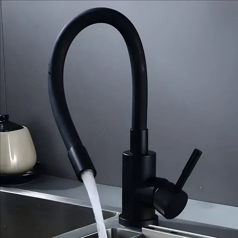 Torneira de Cozinha Flexível em Aço Inoxidável