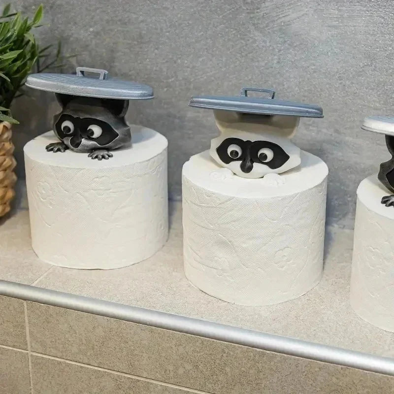 Suporte de Papel Higiénico Guaxinim – Um Acessório Divertido para a Casa de Banho