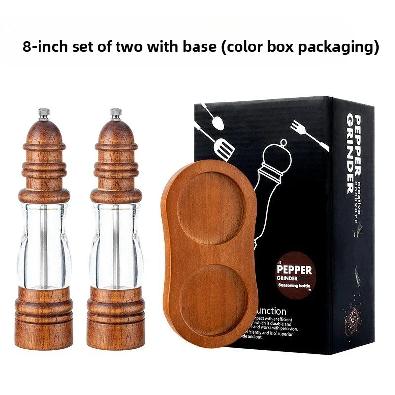 Elegante Conjunto de Moinhos de Especiarias em Madeira