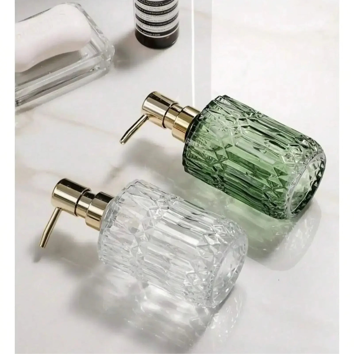 Elegante Doseador de Sabonete em Vidro 400ml