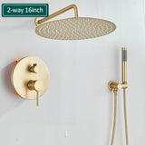 Elegante Conjunto de Duche em Dourado Escovado