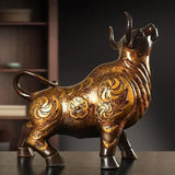 Enfeite de Touro Feng Shui em Cobre