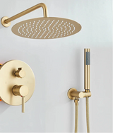 Elegante Conjunto de Duche em Dourado Escovado