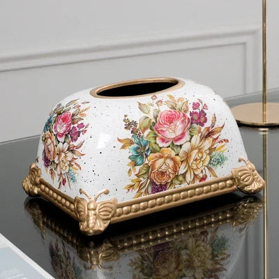 Elegante Caixa de Lenços em Cerâmica
