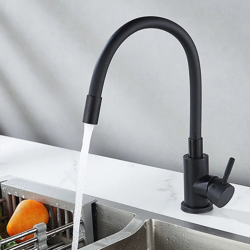 Torneira de Cozinha Flexível em Aço Inoxidável