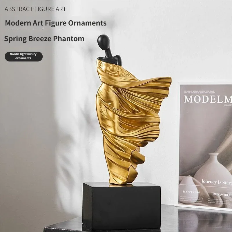 Elegante Escultura Feminina Abstrata