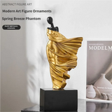 Elegante Escultura Feminina Abstrata