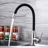 Torneira de Cozinha Flexível em Aço Inoxidável