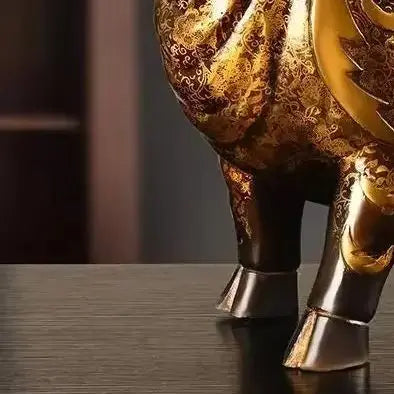 Enfeite de Touro Feng Shui em Cobre