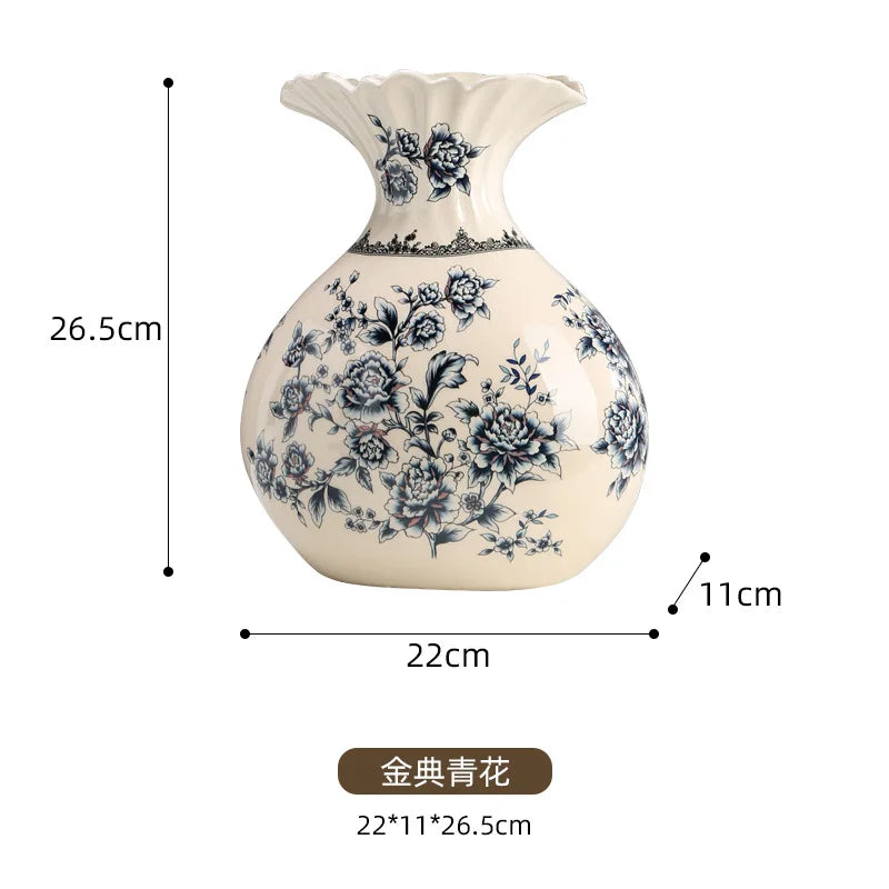Elegante Jarra Floral em Cerâmica