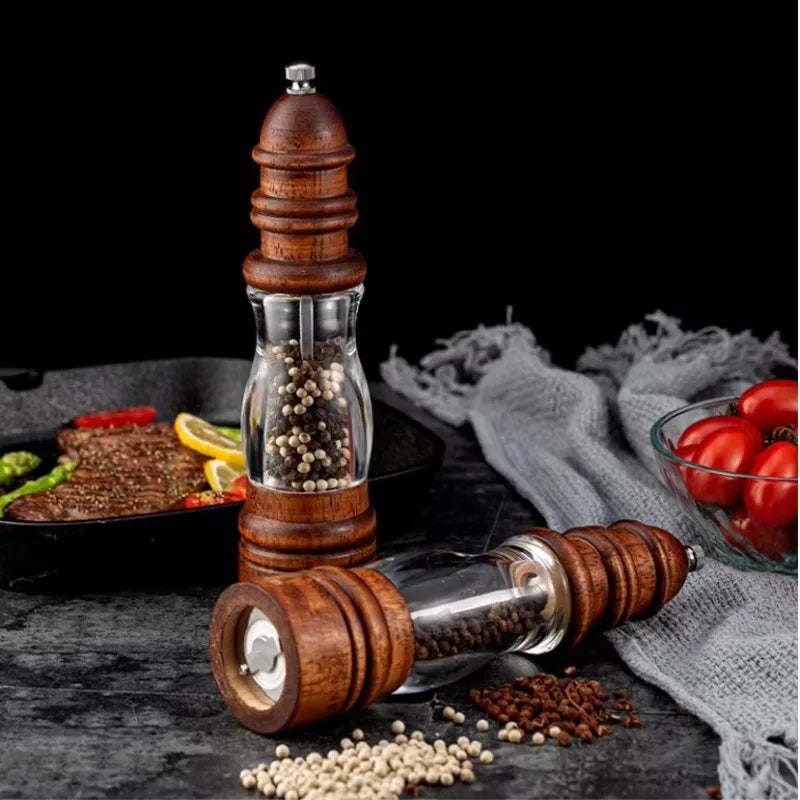 Elegante Conjunto de Moinhos de Especiarias em Madeira