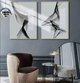 Telas Abstratas a Preto e Branco