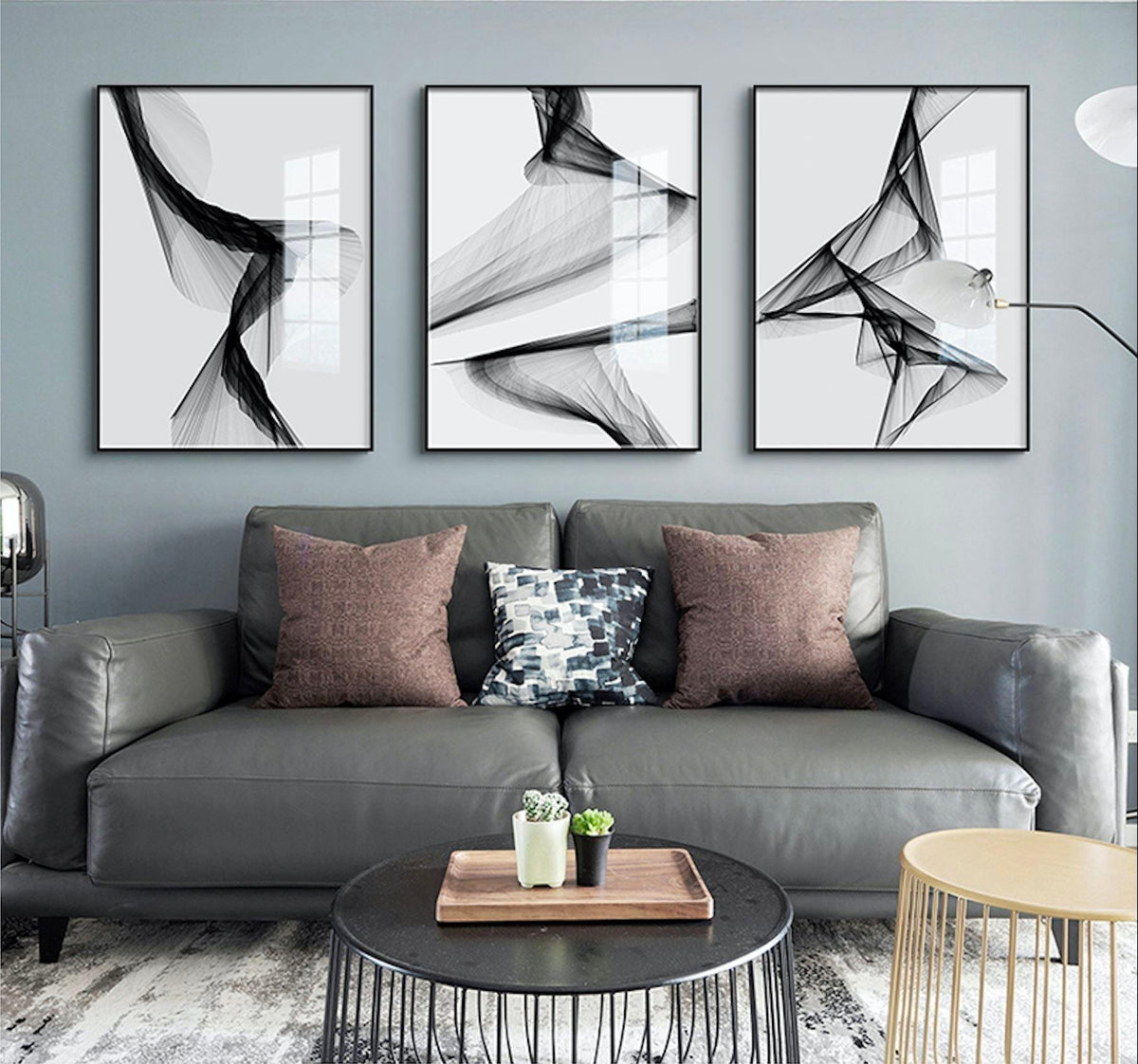 Telas Abstratas a Preto e Branco