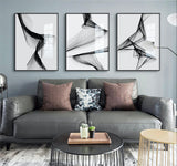 Telas Abstratas a Preto e Branco