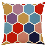 Capas de Almofada Geométricas Coloridas – Conjunto de 4, 45 × 45cm