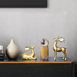 Conjunto Decorativo Dourado com Cristal