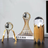 Conjunto Decorativo Dourado com Cristal
