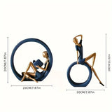 Elegante Estátua Leitora de Yoga