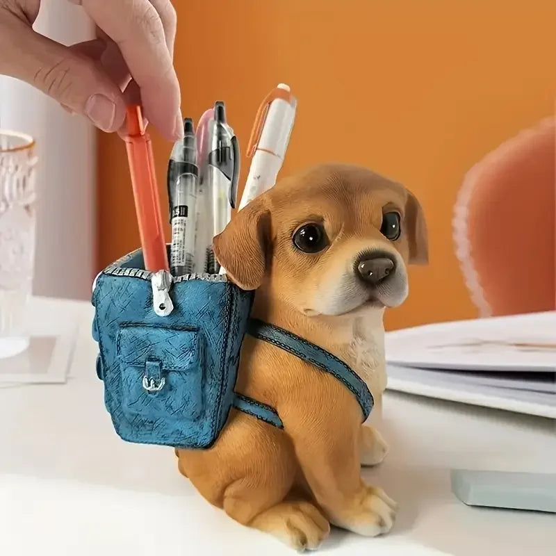 Adorável Porta-Canetas Cachorrinho