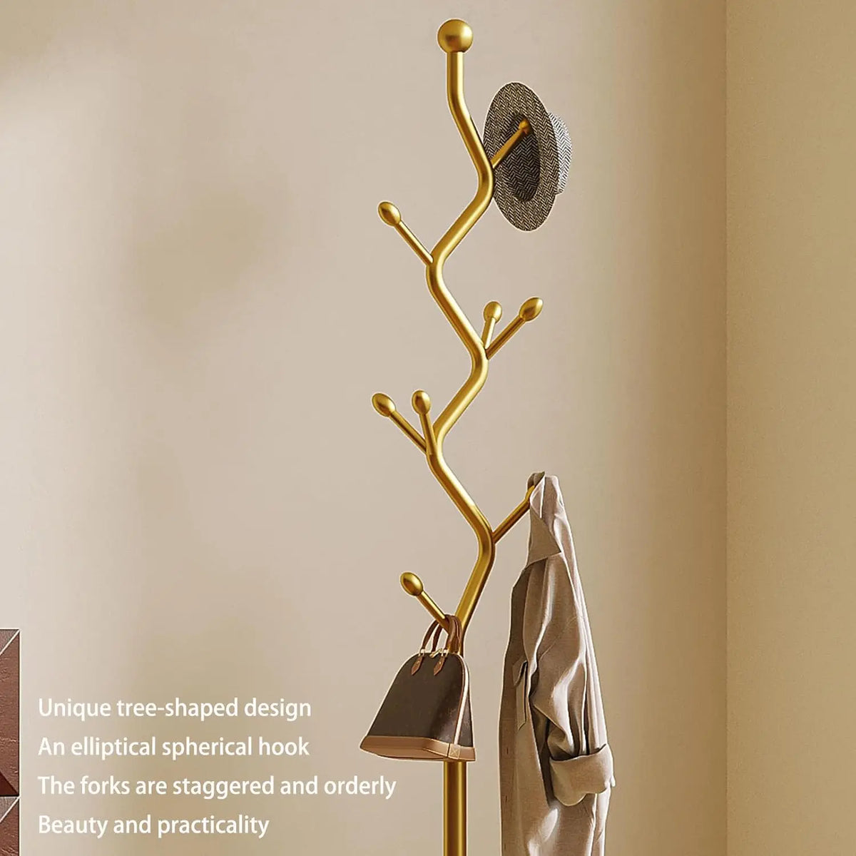 Elegante Bengaleiro em Metal com Design de Árvore