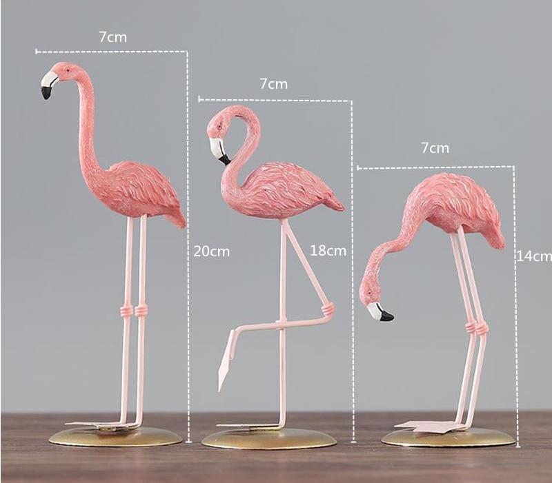 Escultura de Flamingo Rosa Fleur
