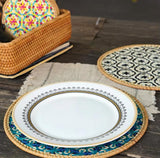 Individuais Entrançados em Rattan Natural – 30cm